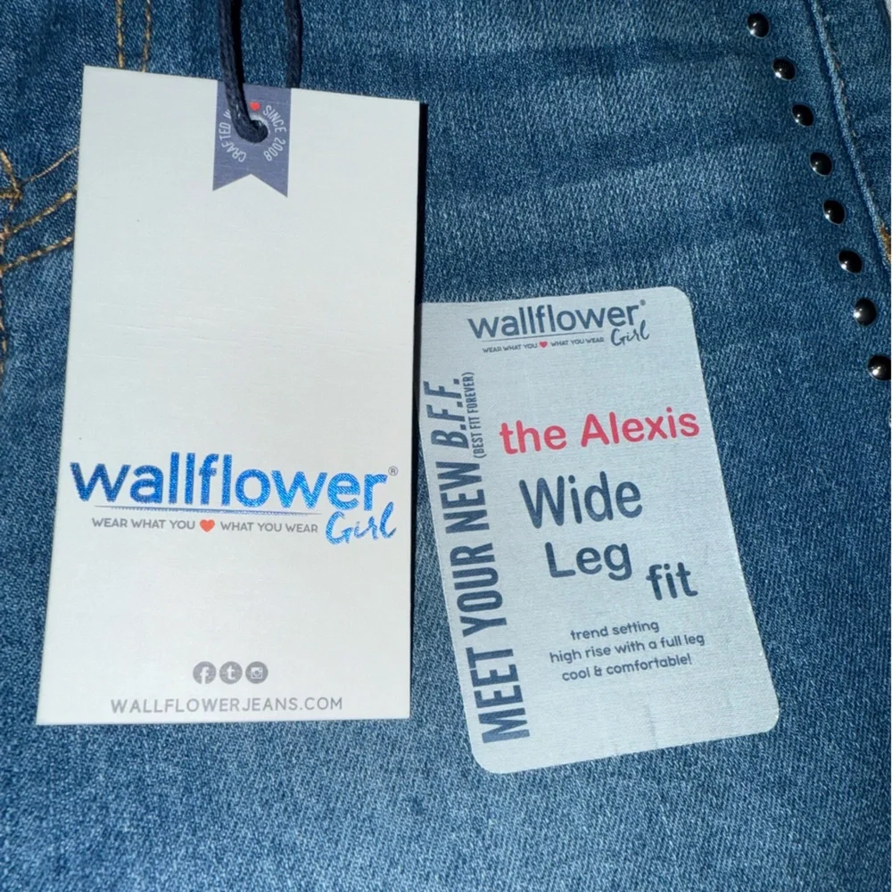 🌸👖 Wallflower Girls Alexis Studded Wide-Leg Jeans | Size 10 | NWT ✨